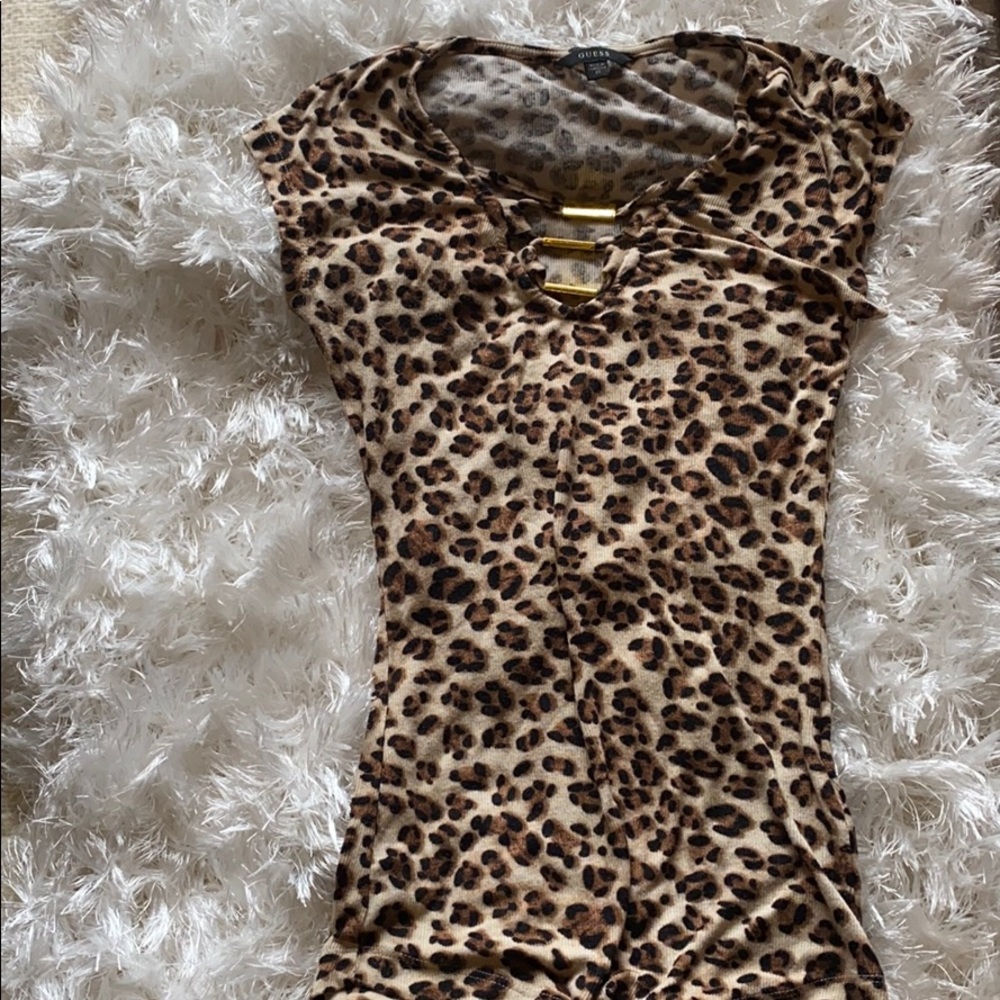 Guess leopard print shirt